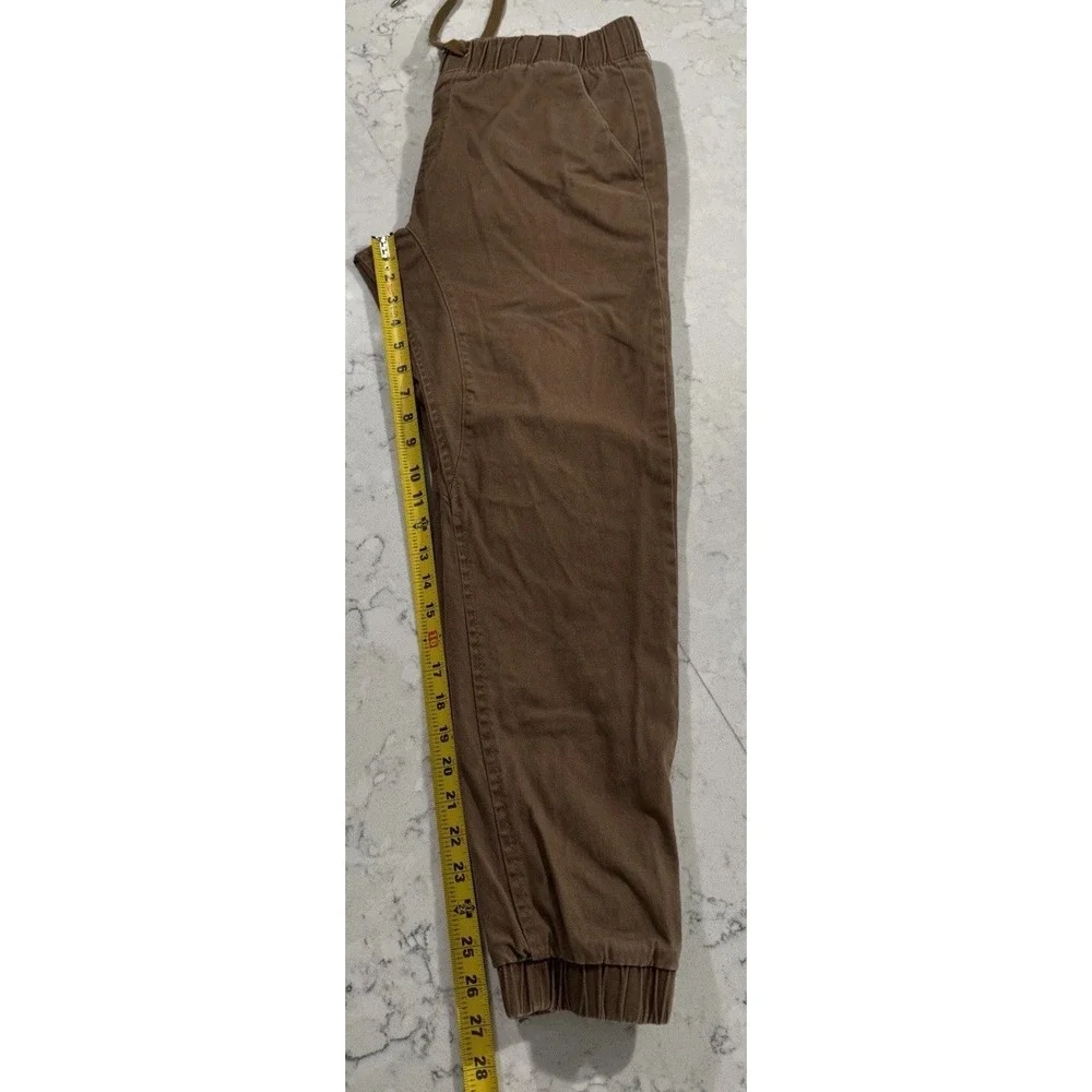 Ring of Fire Mens Jogger Pants Large Brown Elastic Waist Stretch RYB0032